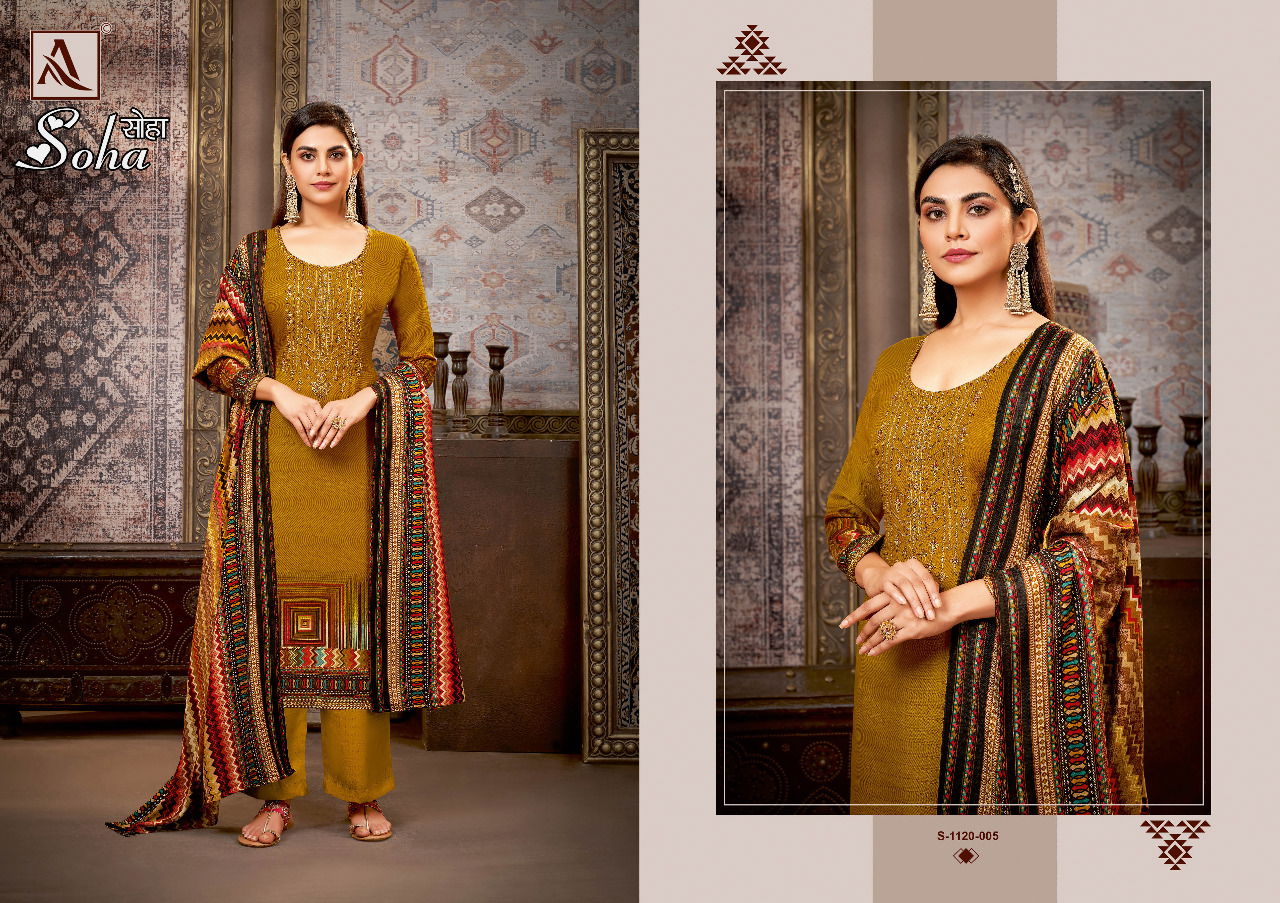 Alok Soha Pashmina  Winter Wear Wholesale Dress Material Collection
